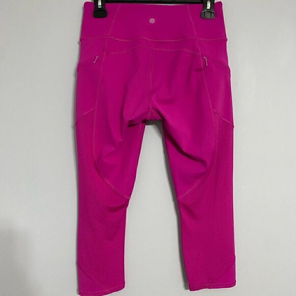 Athleta Pink Crops Leggings Women Size S - Picture 4 of 10